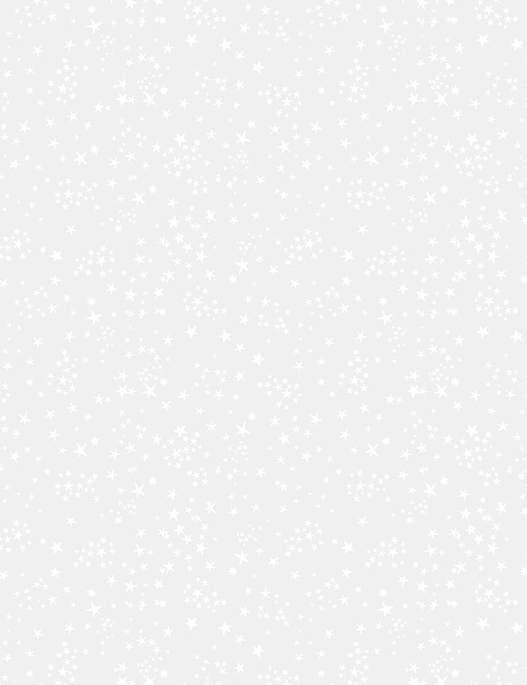 Dear Stella Monochrome White Starry Night Fabric