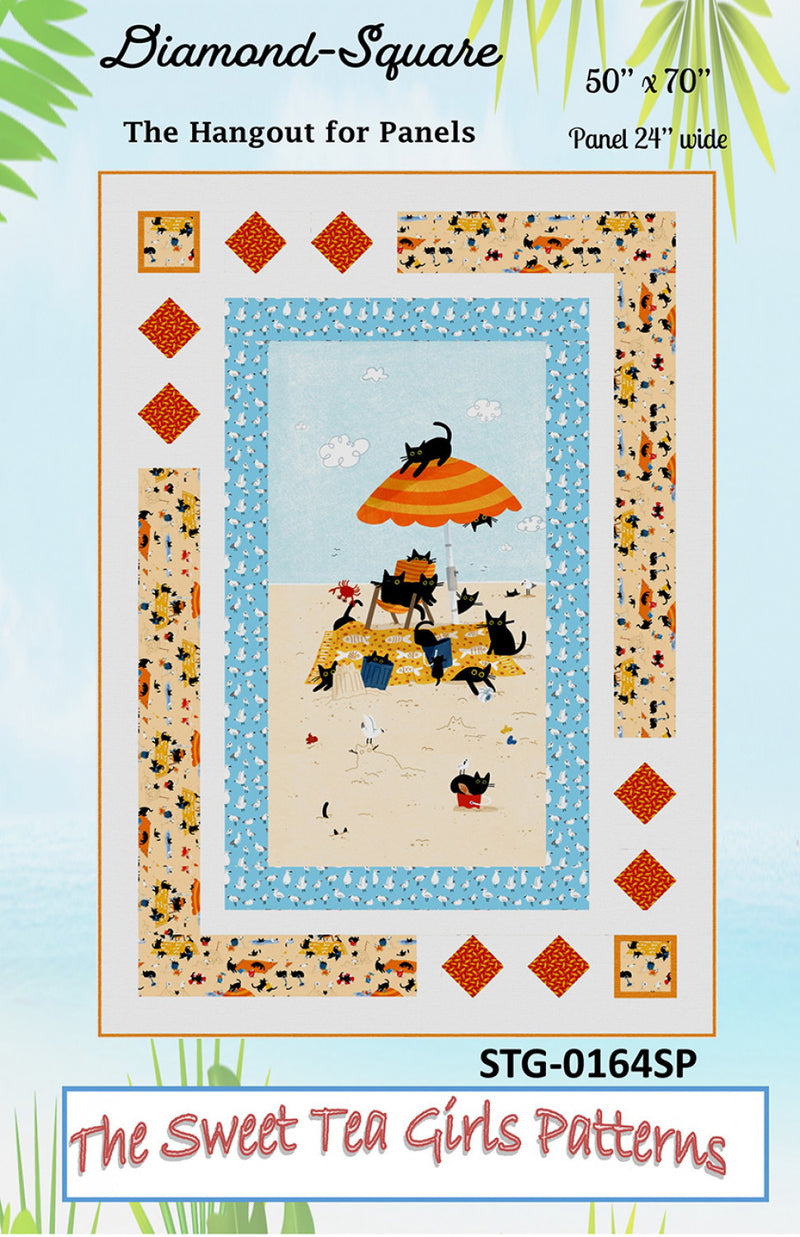 Sweet Tea Girls Diamond-Square The Hangout For Panels Quilt Pattern