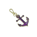 Tula Pink Floral Reef Anchors Aweigh Ultraviolet Bag Charm