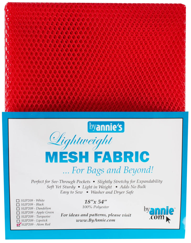 ByAnnie Lightweight Mesh Fabric Atomic Red