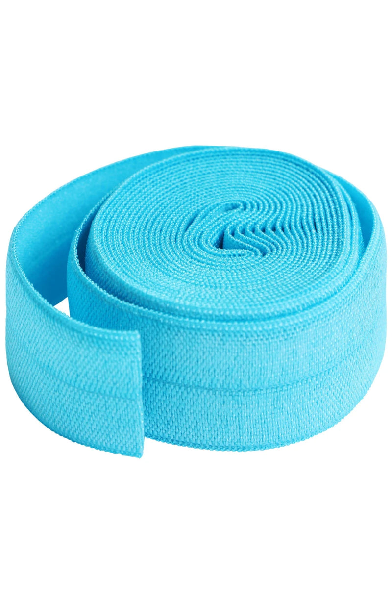 ByAnnie Fold Over Elastic 2YD Roll Parrott Blue