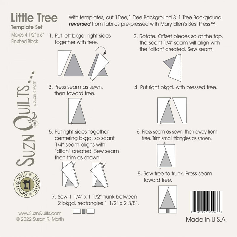 Tiny Tree Template by Suzn Quilts