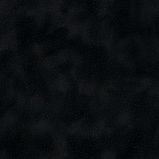 Laurel Burch Basic Dot 2 Black Gold Metallic Fabric