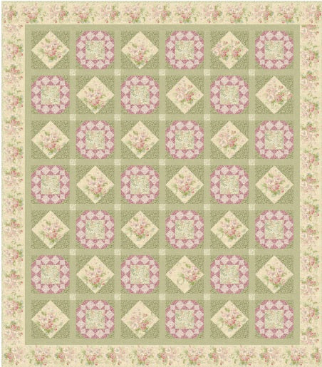 Jeweled Rose Quilt Kit