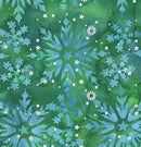 Windham Fabrics Sparkly Christmas Star Of Bethlehem Green Batik Fabric