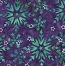 Windham Fabrics Sparkly Christmas Star Of Bethlehem Purple Batik Fabric