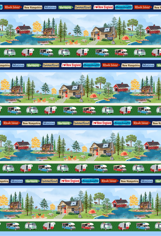 Pre Order All New England Shop Hop 2025 New England Stripe Fabric