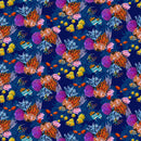 Studio E Reef Life Coral Fish On Navy Fabric ONLINE PURCHASE ONLY