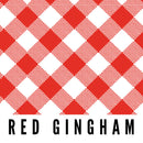 Splash Fabric Laminated Cotton Red Gingham Fabric