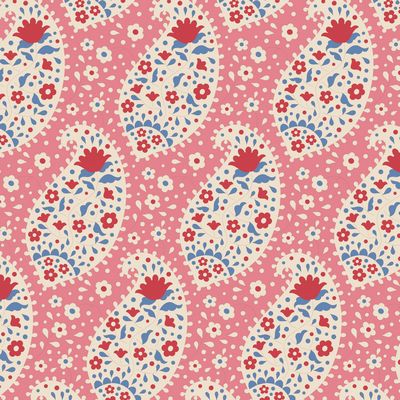 Tilda Jubilee Pink Teardrop Fabric