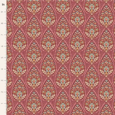 Tilda Sanctuary Adina Maroon Fabric