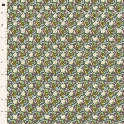 Tilda Sanctuary Cottonfield Greygreen Fabric