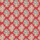 Tilda Jubilee Red Farm Flowers Fabric