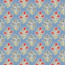 Tilda Jubilee Light Blue Farm Flowers Fabric
