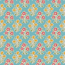 Tilda Jubilee Teal Farm Flowers Fabric