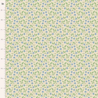 Tilda Sunday Brunch Tipsy Cream Blue Fabric