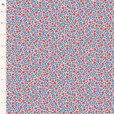 Tilda Wallflower Bellflower Denim Fabric