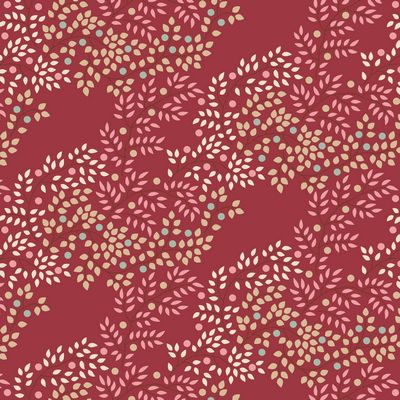 Tilda Creating Memories Berrytangle Burgundy Fabric