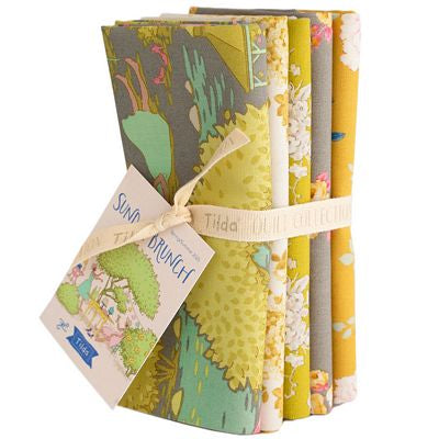 Tilda Sunday Brunch Grey Yellow Fat Quarter Bundle