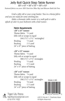 Jelly Roll Quick Step Table Runner Pattern