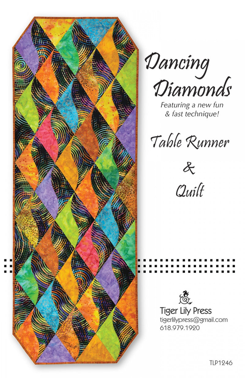 Tiger Lily Press Dancing Diamonds Table Runner Pattern