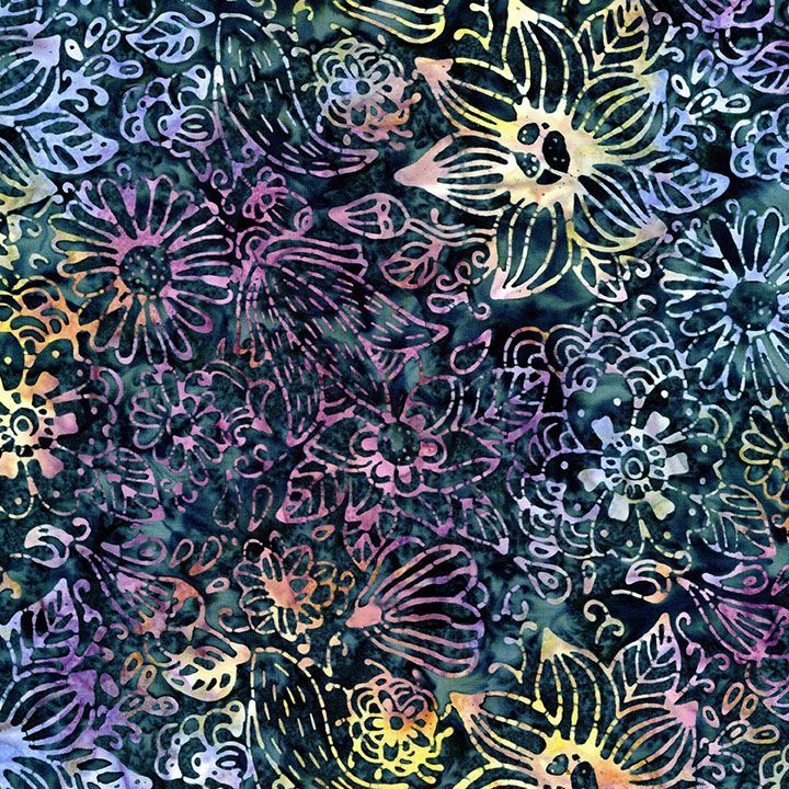 Timeless Treasures Tonga Batik Spring Floral Viscount Fabric