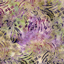 TT Chateau Dotty Floral And Leaves Fizz Tonga Batik Fabric