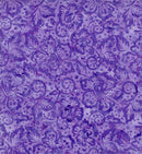 Timeless Treasures Dotted Hibiscus Purple Batik Fabric