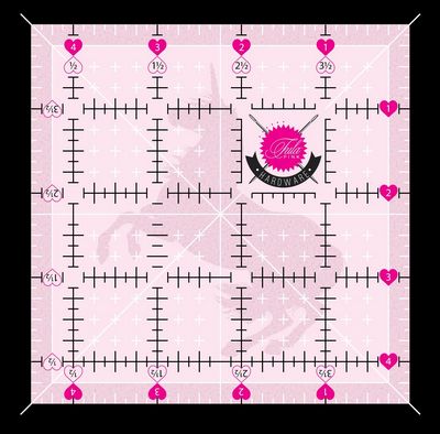 PREORDER Tula Pink Non Slip 4.5 x 4.5 Unicorn Ruler