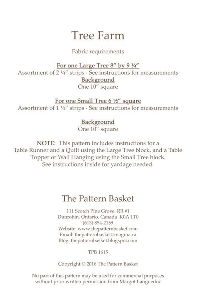 The Pattern Basket Tree Farm Pattern