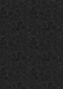 Lewis And Irene Tiny Tonals Butterfly Floral Black On Black Fabric