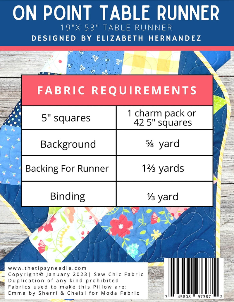 Shots On Point Table Runner Pattern