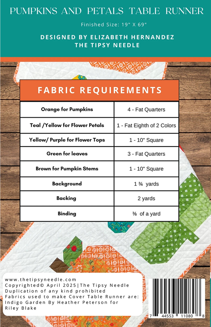 Pumpkins And Petals Table Runner Pattern