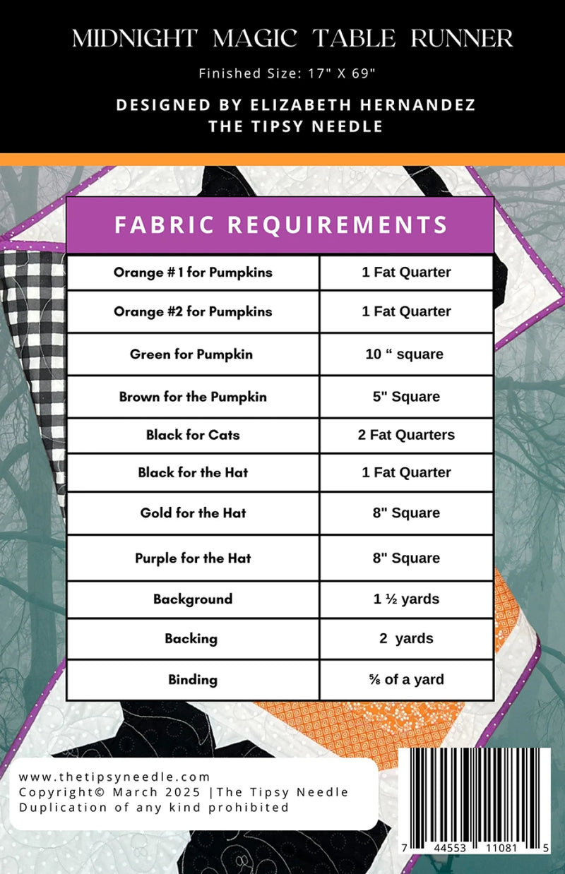 Midnight Magic Table Runner Pattern