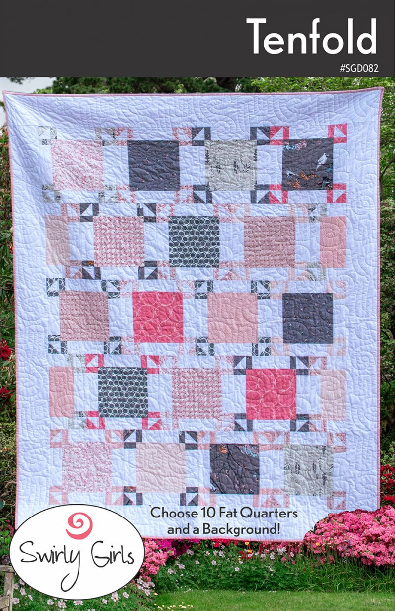 Swirly Girls Tenfold Quilt Pattern