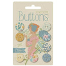 Tilda Songbird Blue Yellow Buttons