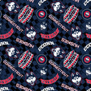 UCONN Huskies Blue Duck Canvas Fabric