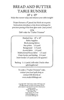 Studio 180 Bread And Butter Table Runner Pattern