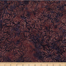 Hoffman Fabrics Bali Batik Walnut Floral Stems Fabric