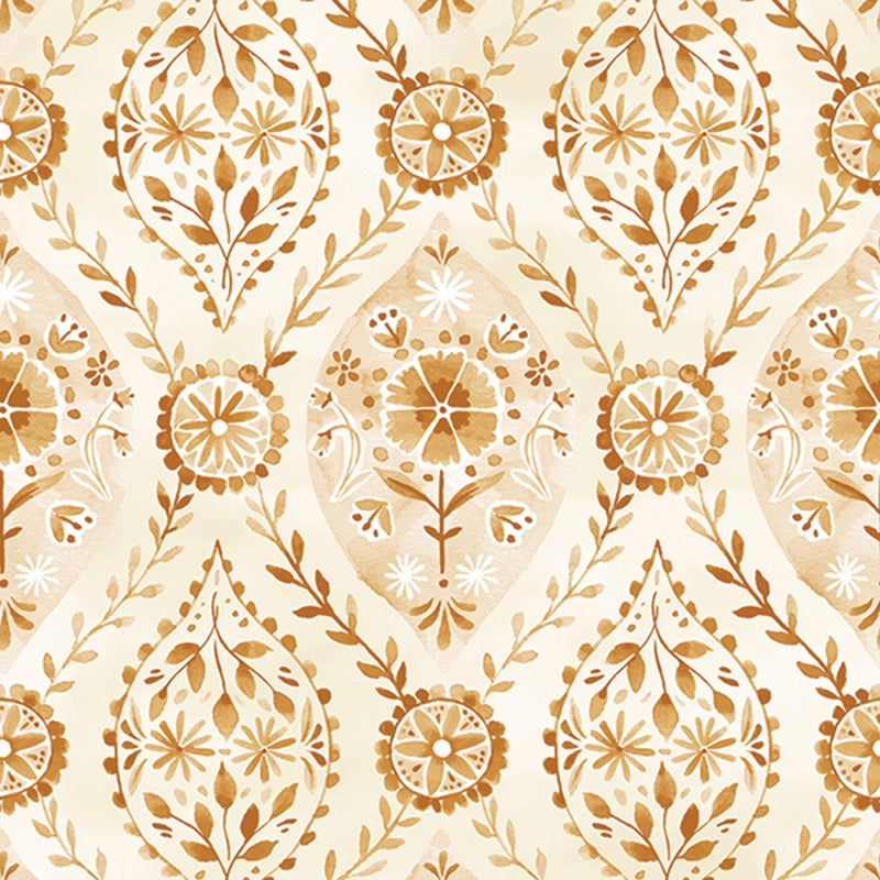 Hoffman Fabrics Bountiful And Blue Ornamental Rust Fabric