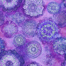 MDG Vintage Medallion Grape 108" Digital Wide Back Fabric