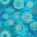 MDG Vintage Medallion Ocean 108" Digital Wide Back Fabric