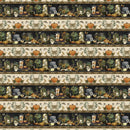 White Owl Dark Academia Repeating Stripe Fabric