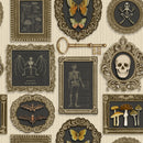 White Owl Dark Academia Gallery Wall Cream Fabric