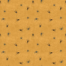 White Owl Dark Academia Spiders Pumpkin Fabric