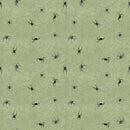 White Owl Dark Academia Spiders Sage Fabric
