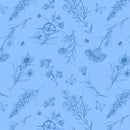 Lumin Fabrics Amalfi Coast Wildflowers Blue Fabric