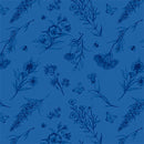 Lumin Fabrics Amalfi Coast Wildflowers Dark Blue Fabric