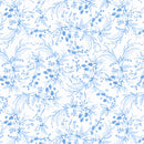 Lumin Fabrics Amalfi Coast Berries And Leaves White Blue Fabric