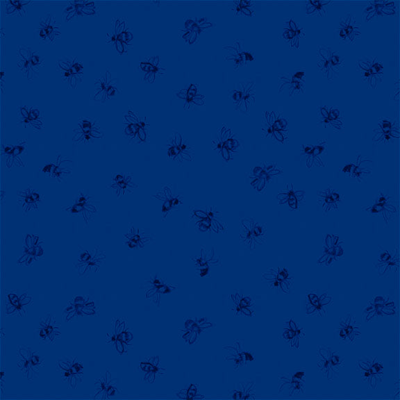 Lumin Fabrics Amalfi Coast Bees Navy Fabric